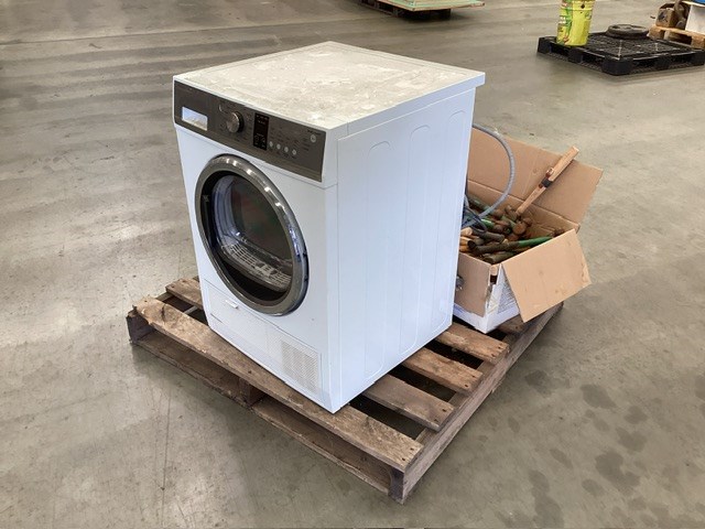 Pallet Containing Front Load Washing Machine And Boxes Of Hammers