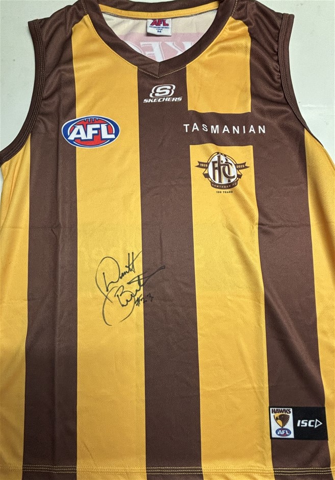 DERMOTT BRERETON SIGNED HAWKS GUERNSEY