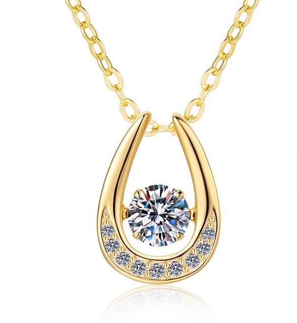 1.0ct GRA  Moissanite white Brilliant Cut 925 Sterling Silver  Pendant-VVS