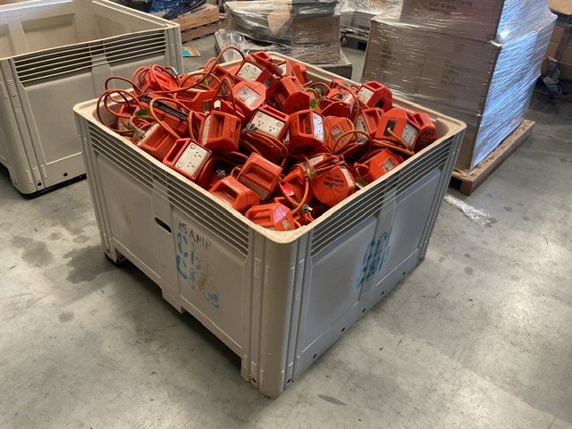 <p>Crate of RCD Units</p>