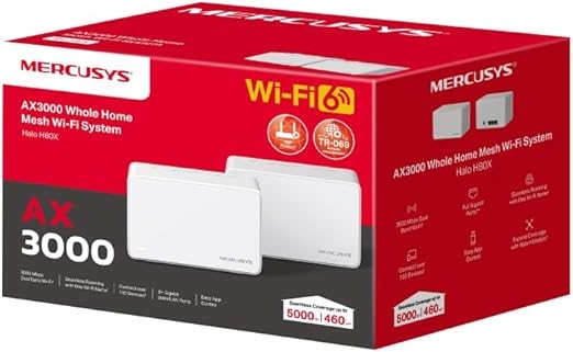 Mercusys AX3000 Whole Home Mesh Wi-Fi 6 System, Dual-Band, Up to 3000 Mbps,