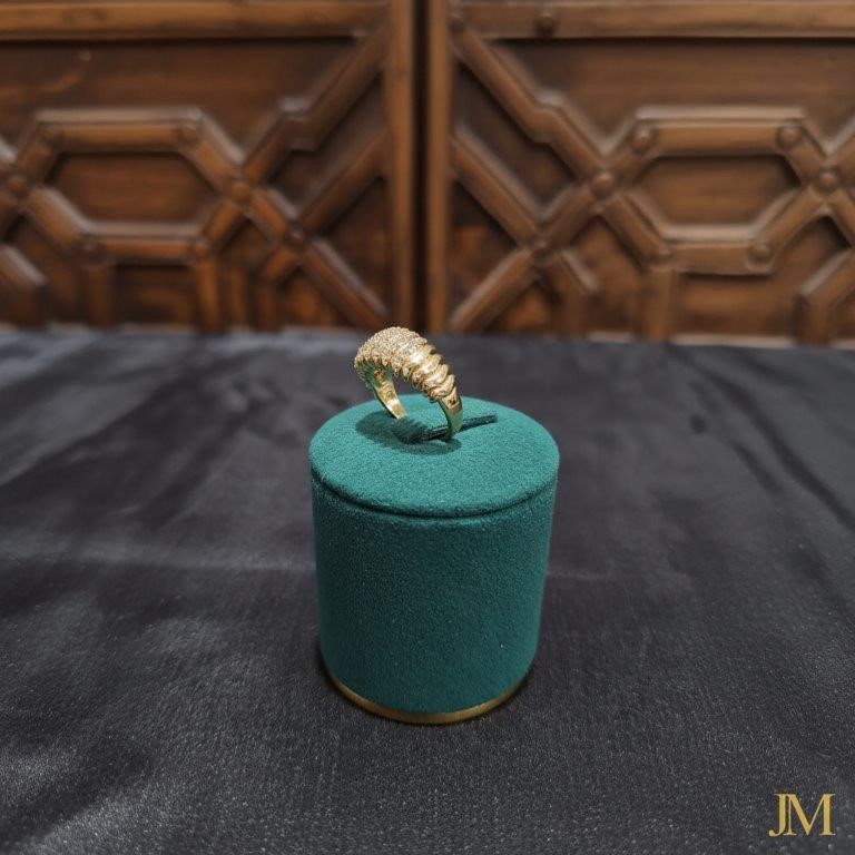 18K/ITALY Solid Yellow Gold Filled Ring -Quality Guarantee-10 US