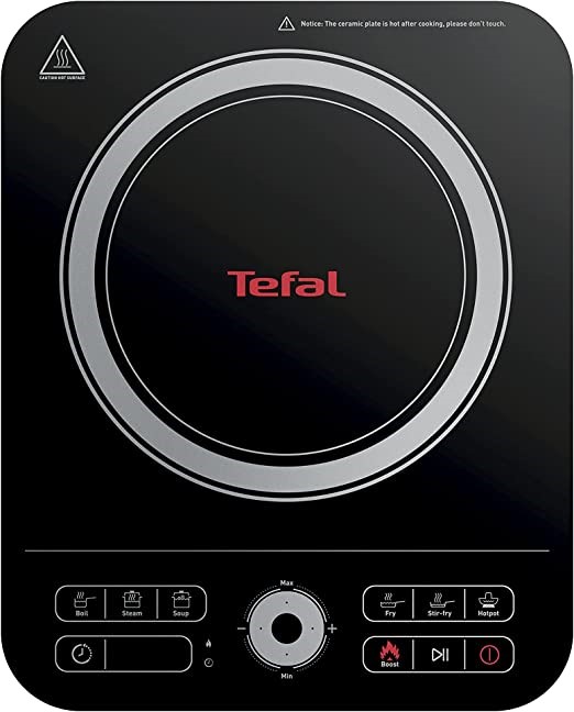 TEFAL Express Induction Hob Black, Model No.: IH720860. NB: Damaged Box.