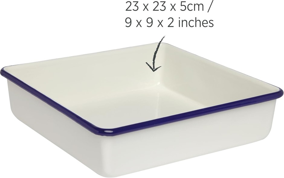 WILTSHIRE Enamel Brownie Pan, 23x23x5cm, 2L