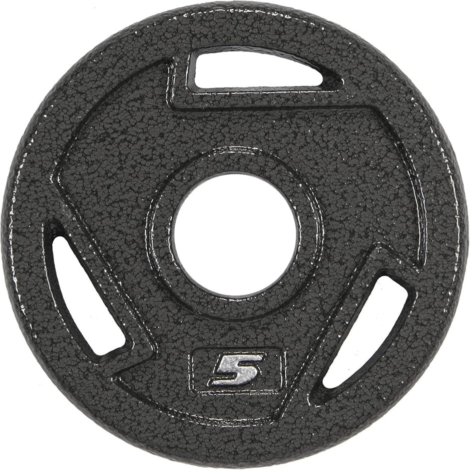 BALANCE FROM Cast Iron Weight Plate, 5lb (Single), for Strength Training, W