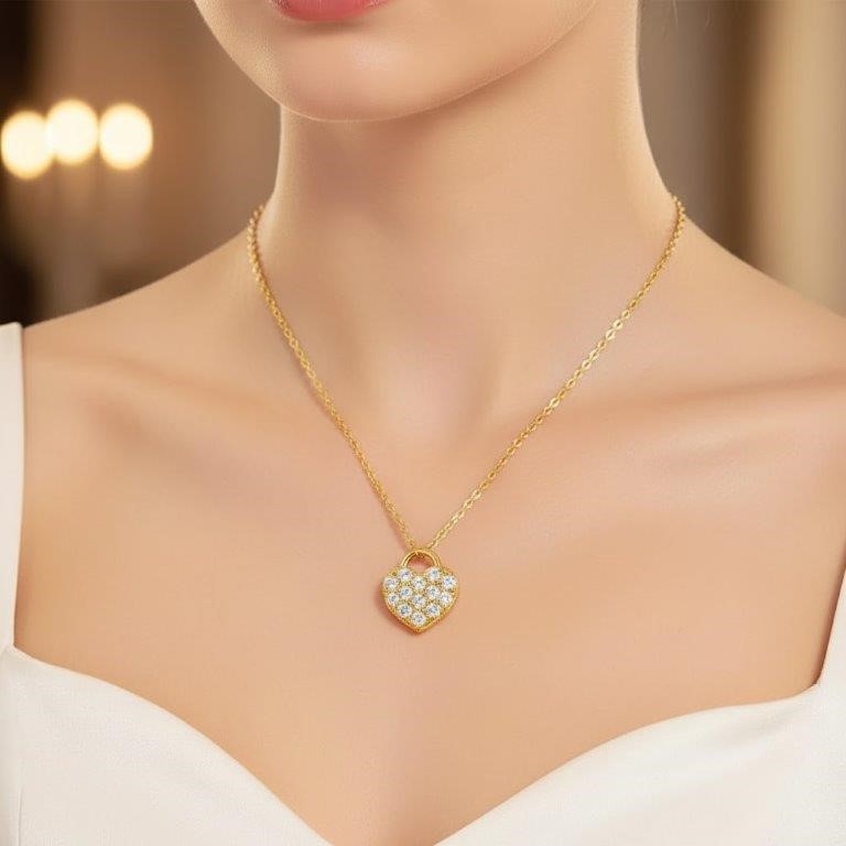 GRA Moissanite white Brilliant Cut 925 Sterling Silver Pendant-VVS1