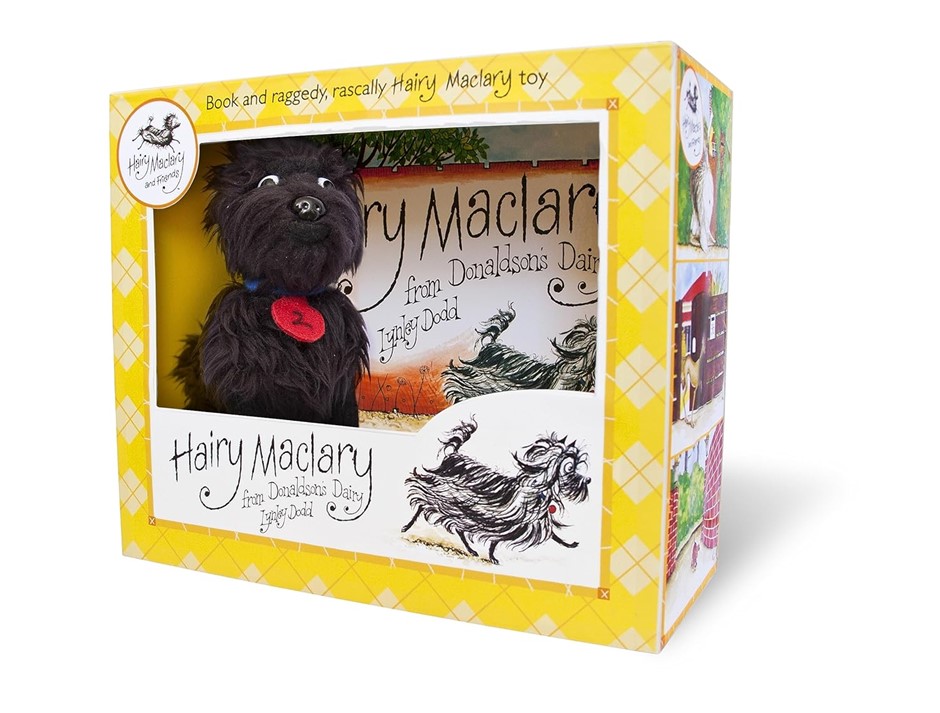 HAIRY MACLARY Book & Toy Set By Lynley Dodd. NB: Damaged/squished packaging