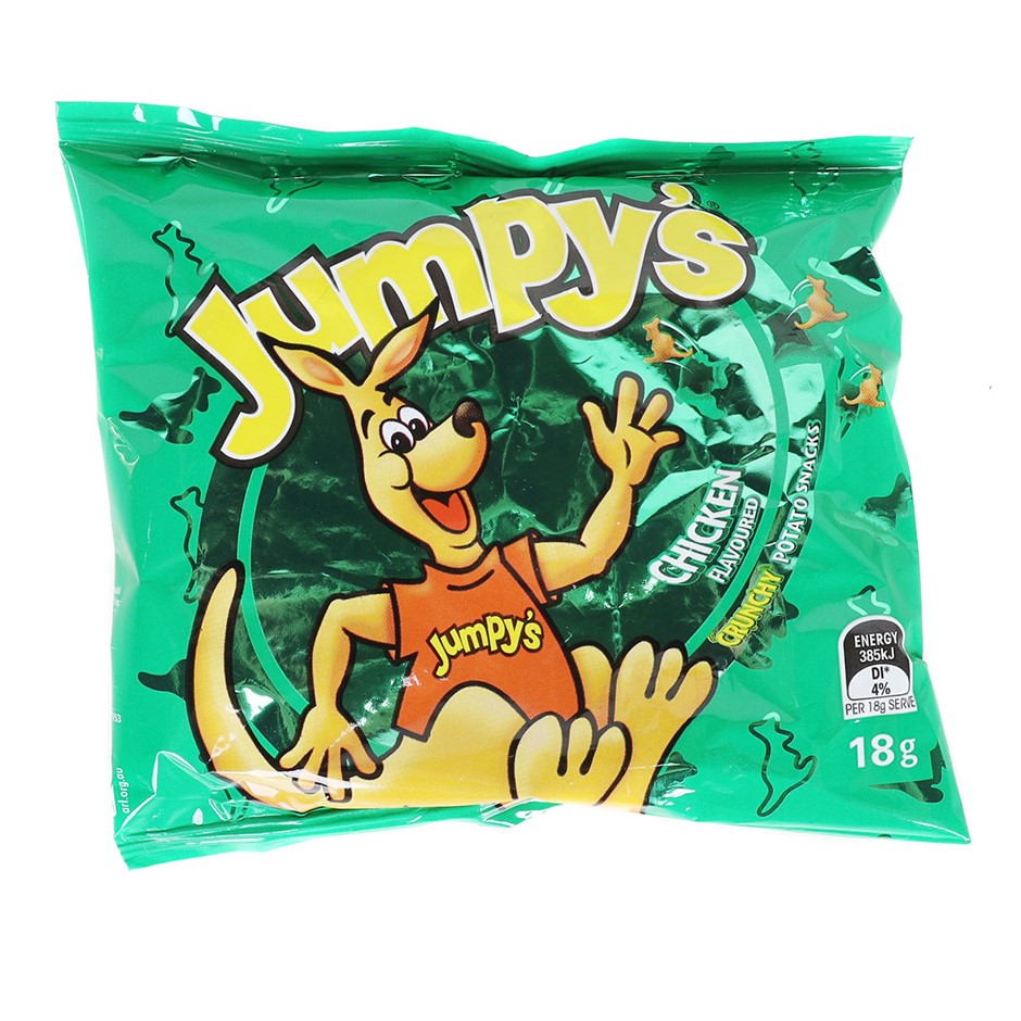 75 x JUMPY'S Chicken Flavoured Snacks, 18g. Best Before: 21/02/2026 - 05/20