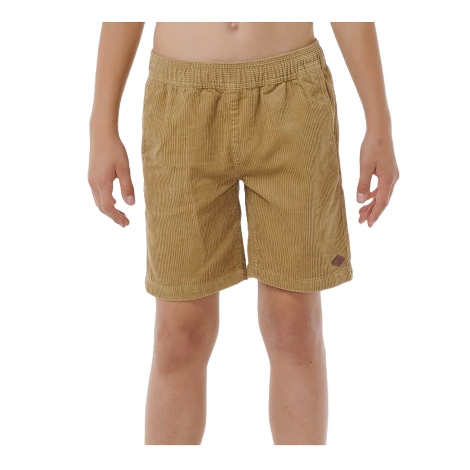 RIP CURL Boy's Surf Cord Volley Boardshorts, Size 10, Dark Khaki. RRP: $59.