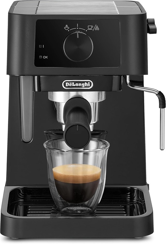 DE'LONGHI Stilosa EC230.BK Manual Espresso Machine, Compact Coffee Machine,