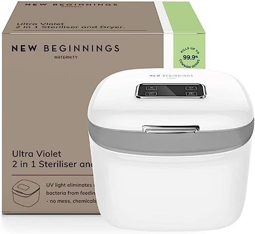 NEW BEGINNINGS BPA-Free 2-in-1 UV Steriliser and Dryer, Compact & Silent, F