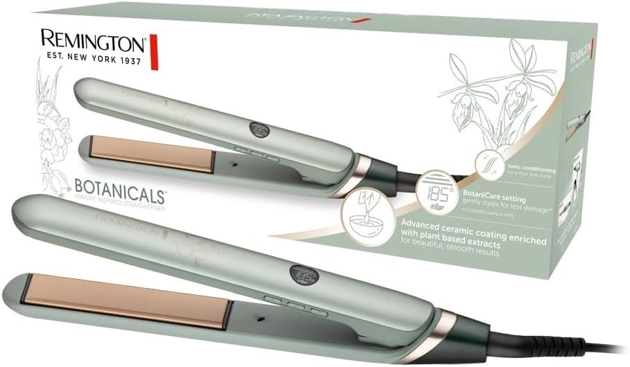 REMINGTON Ceramic Hair Straightener, 110mm Botanicals, Model: S5860AU.