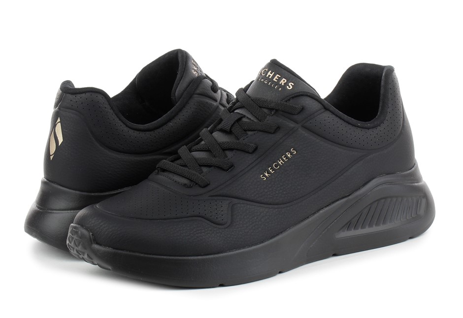 SKECHERS Women's Uno Lite Shoes, Size US7, Black (BBK), 177289.