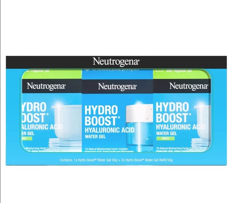 NEUTROGENA Hydroboost Set, Incl: 1 x 50g + 2 x 50g Refills. N.B: Damaged pa