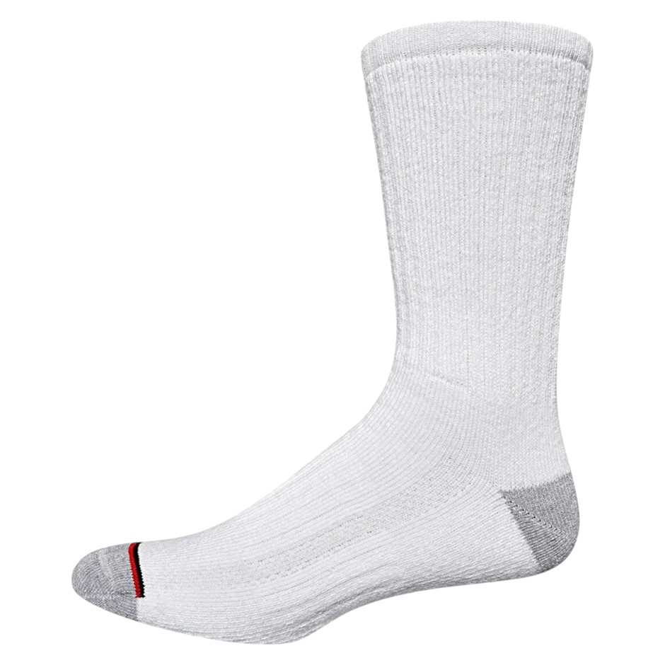 7 Pairs x SIGNATURE Athletic Cushion Socks, Shoe Size 8-12, Cotton, White.