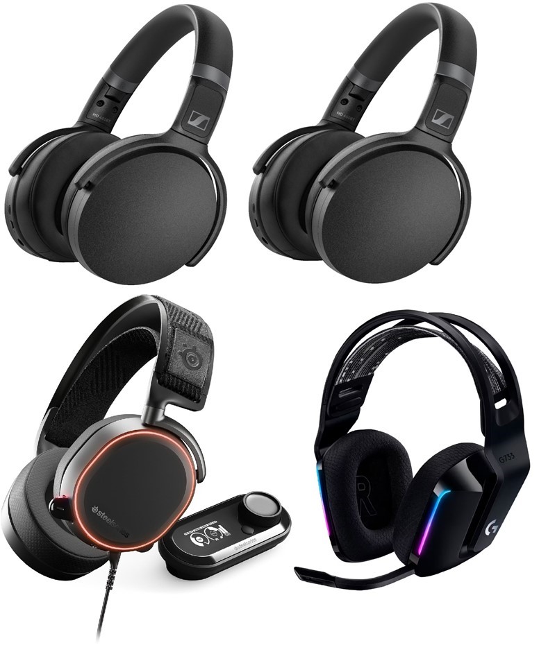 4 x Assorted Headphones. 2 x SENNHEISER HD450BT Wireless Headphones. 1 x ST