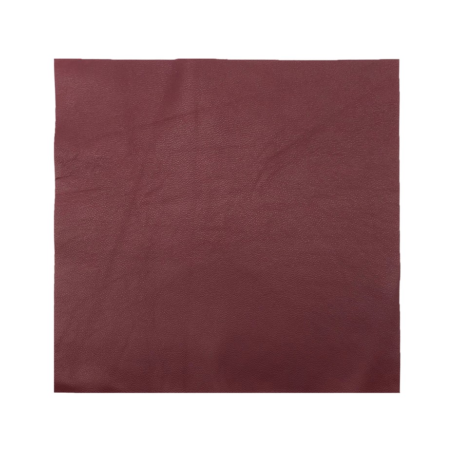 25cm x 25cm AAA Top Grade Burgandy Nappa Lambskin Piece, Remnant Skin