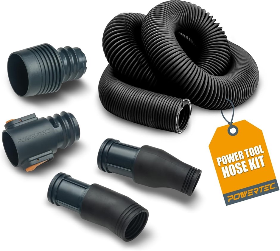 POWERTEC 70355 Dust Collection Hose Kit | 10' Hose with 1 Quick Connector 2
