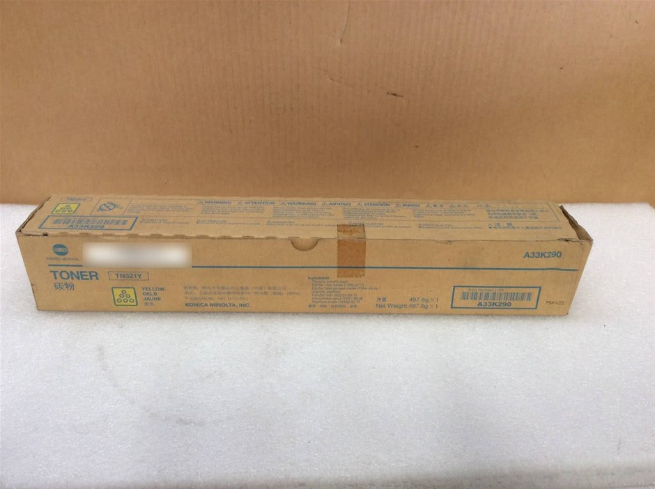 Konica Minolta TN321Y A33K290 Yellow Toner Cartridge - New