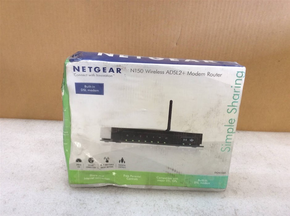 Net gear DGN1000 N150 Wireless ADSL2+ Modem Router - New
