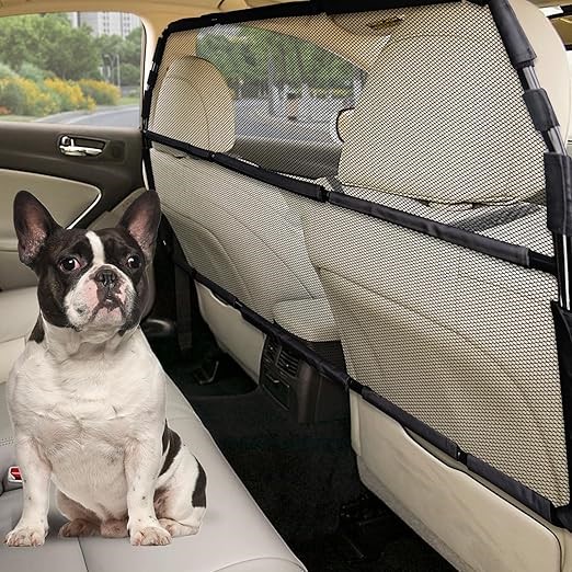 SNAGLE PAW Dog Car Barrier Escape-Proof, 50" Wide Car Divider for 2nd 3rd R