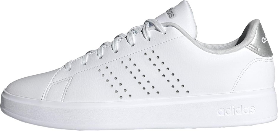 ADIDAS Women's Advantage 2.0 Sneaker, size US 9.5, color White/Grey/Silver