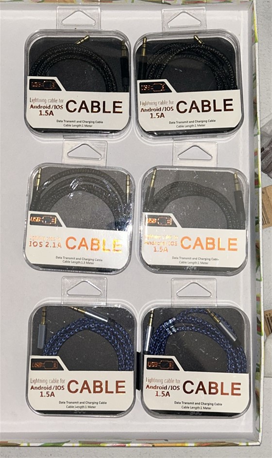 6x Lightning Cable for Android/IOS 1.5A