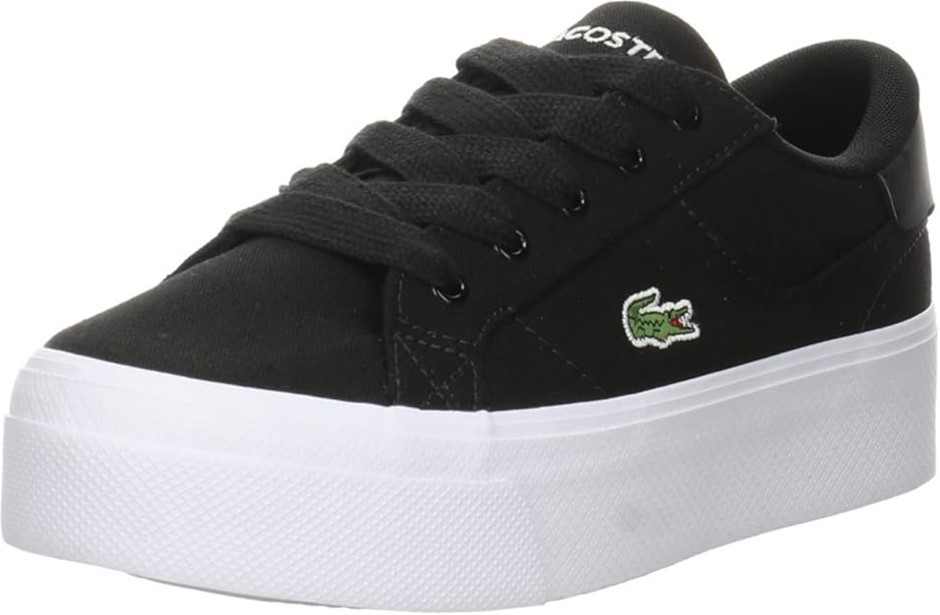 LACOSTE Women's Ziane Platform 123 CFA Sneaker, Black, 10 US
