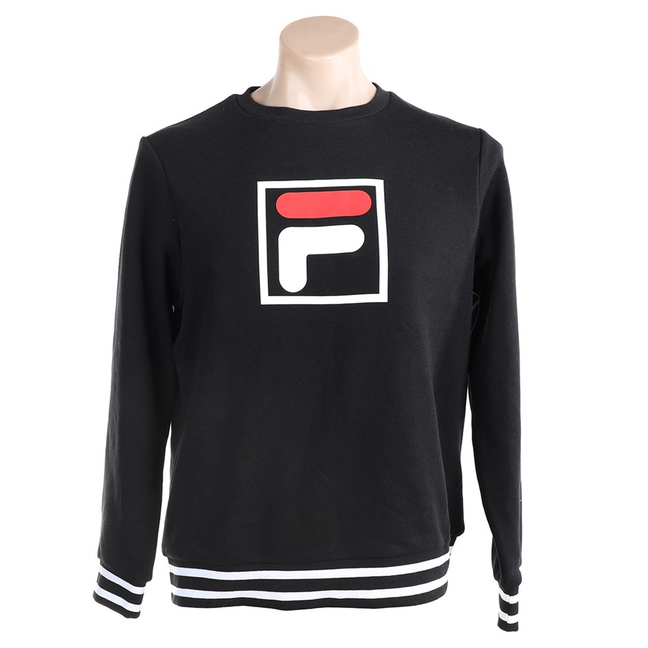 FILA Alex Crew, Size XS, Cotton/Polyester, Black (001), 133106. Buyers Not