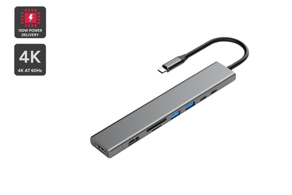 KOGAN 8-in-1 100W PD USB-C Hub for Windows PC (Dual 4K, 60Hz). Buyers Note