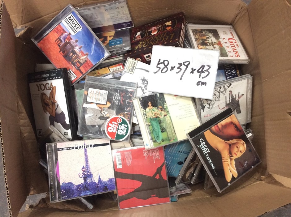 Mixed Different types of movie DVDs (58x39x43:cm)