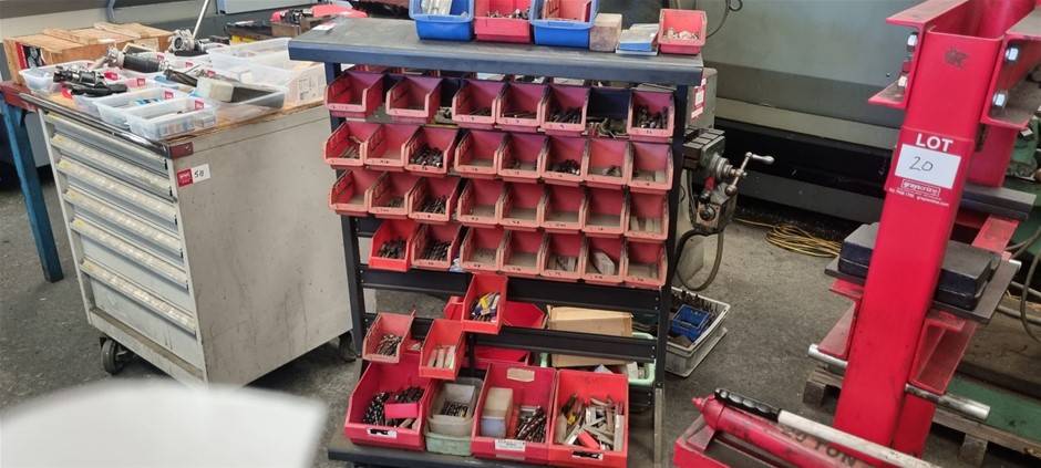 Drill / Tap Trolley and contents