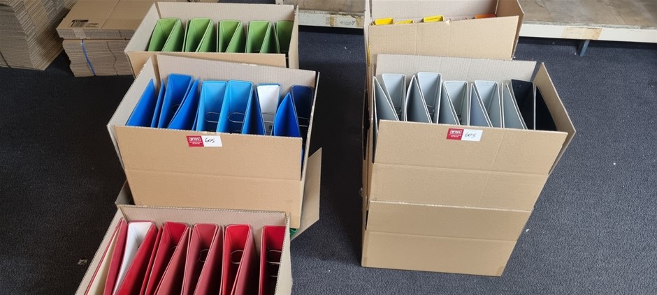 Large quantity of two ring binders