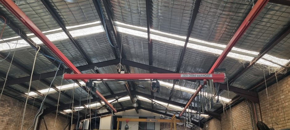 Mono Rail KBK System above CNC Machines