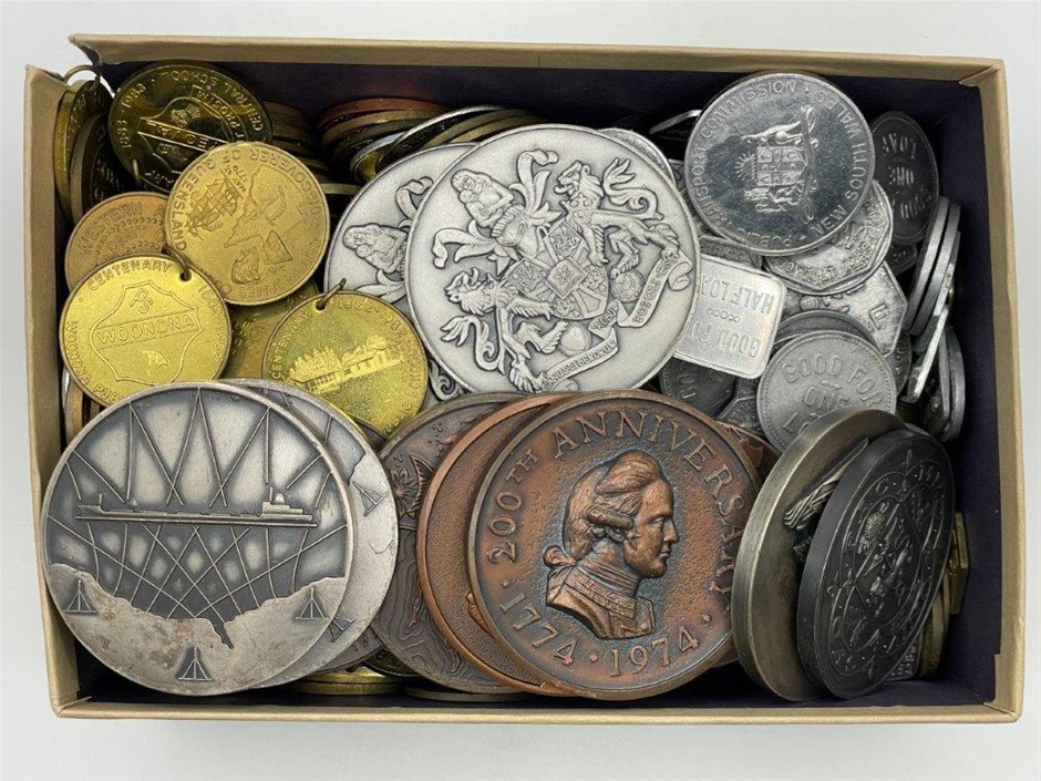 <b>Approx. 250 x Asstd AU Commemorative Tokens & Medals c. 1900s