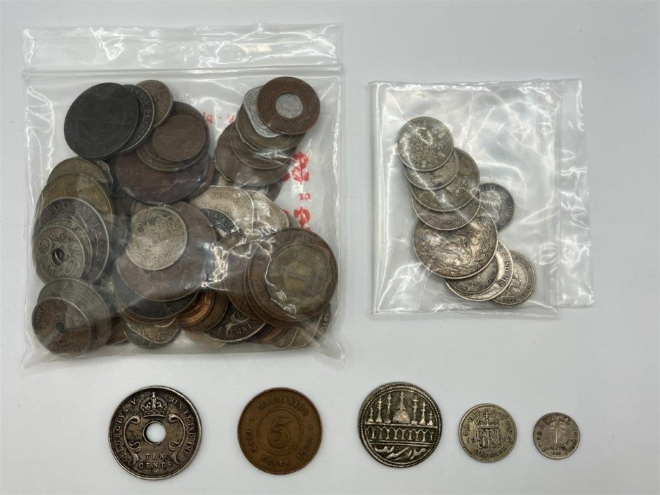 Approx. 91 x Asstd World Coins, c.1800 - early 1900s