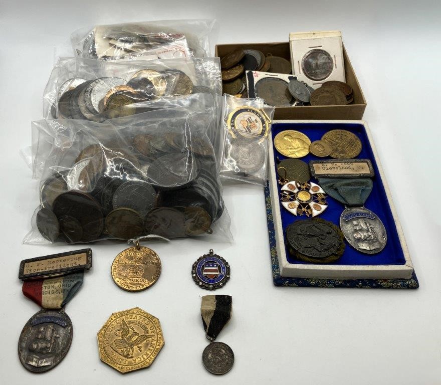 Approx. 270 x Asstd World Commemorative Medals, Medalets & Tokens