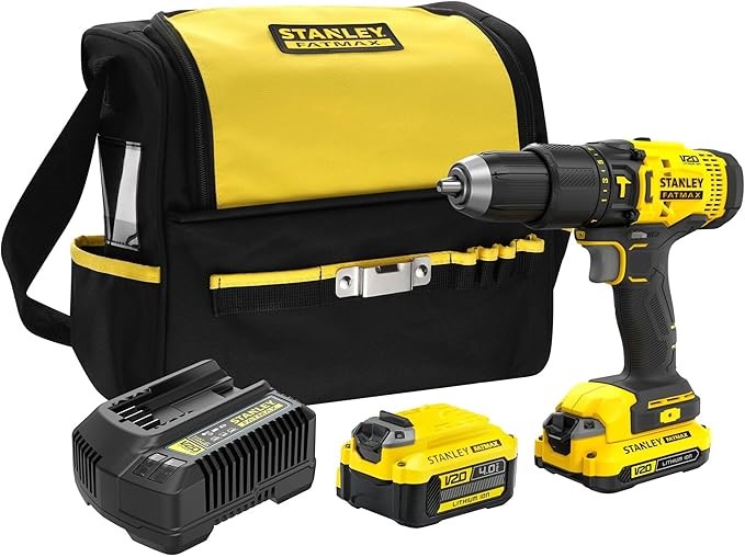 STANLEY FATMAX V20 | 18V Cordless Hammer Drill/Driver Kit - 2-Speed 50 Nm T