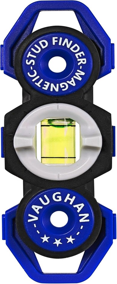 Vaughan Magnetic Stud Finder Leveler, Locate Screws, Nails, Metal Studs wit