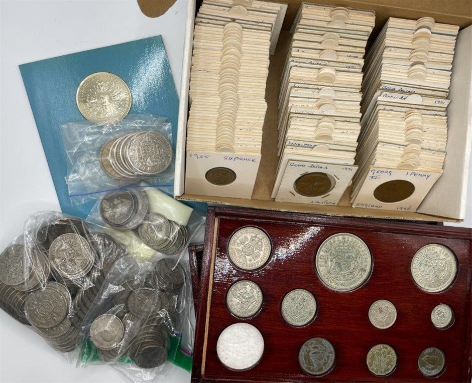 Approx. 253 x Assorted Great Britain Coins (Victoria - QEII)