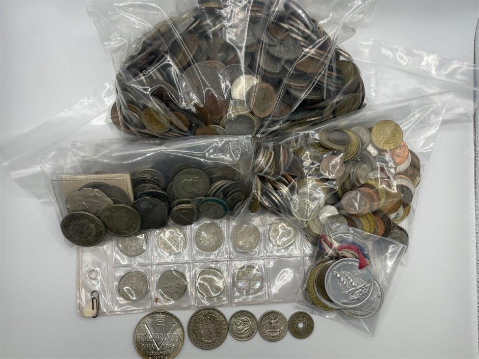 A Large Assortment of World Coins, Pre/Post 1900s
