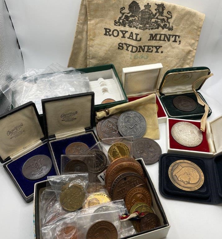 <B>Approx 111 x Asstd AU Sporting/ School & Commemorative Medals c. 1900s