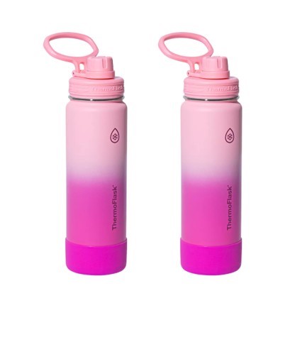 Thermoflask Ombre Stainless Steel, 710ml, Pink Ombre, Pack of 2.
