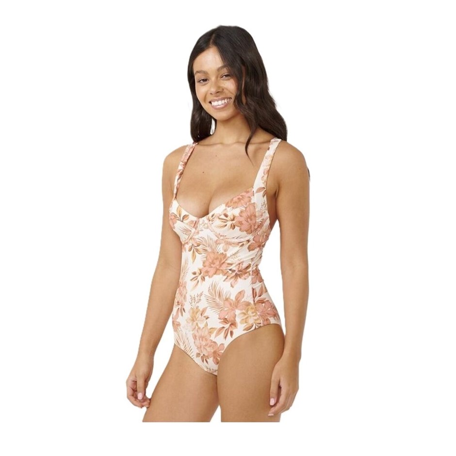 RIP CURL Women's Desert Dreams D/DD One Piece Swimsuit , Size S, Antique Wh