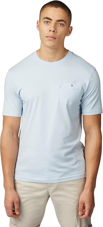 Ben Sherman Men's Signature Pocket T-Shirt, Pale Blue, X-Large