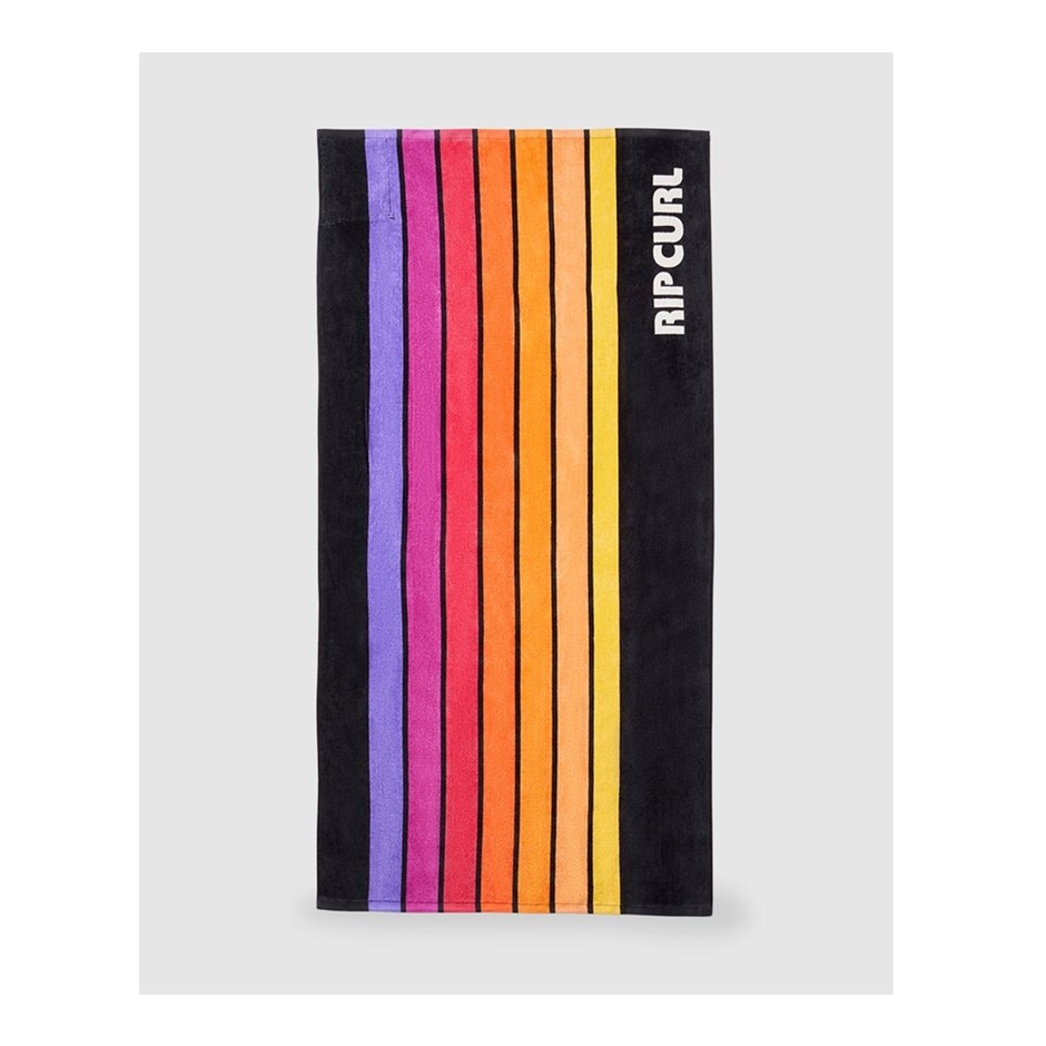 RIP CURL Sunstash Beach Towel,  D(Appox): L160cm x W80cm,  Black. RRP: $69.