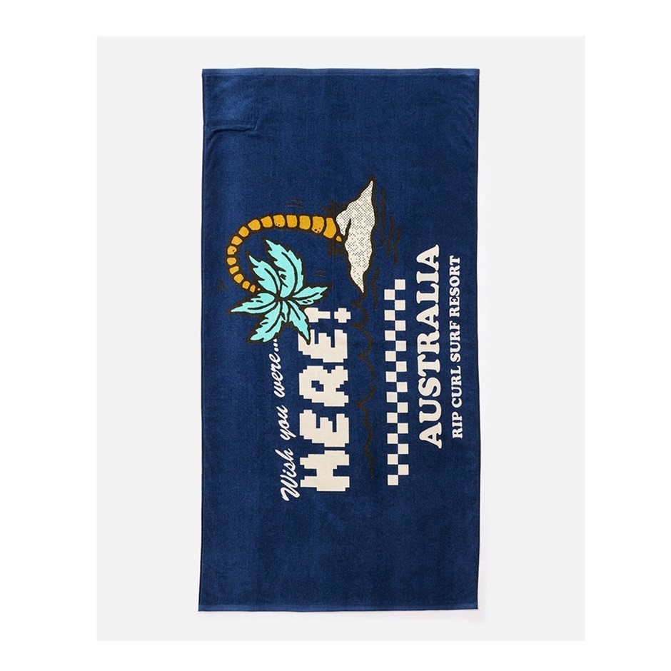 RIP CURL Sunstash Beach Towel, D (Appox): L160cm x W80cm, Navy. RRP: $69.99