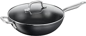 TEFAL Premium Specialty Hard Anodised Induction Non-Stick Wok 32cm with Lid