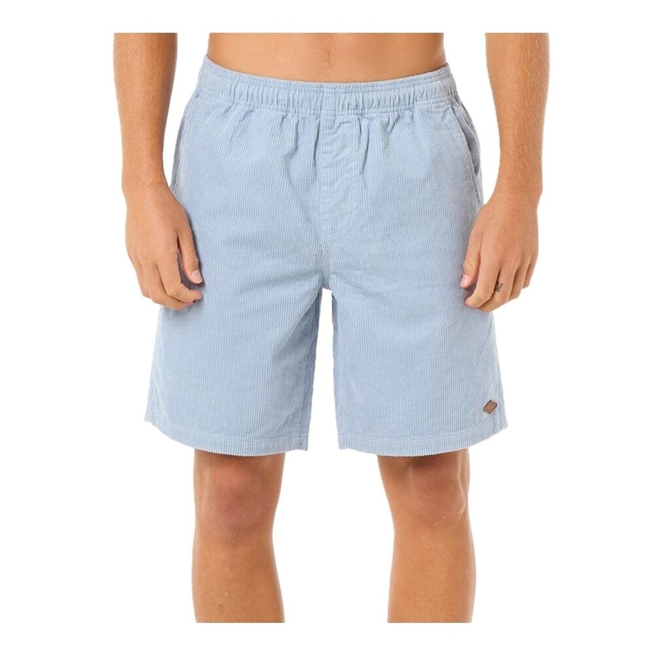 RIP CURL Men's Classic Surf Cord Volley Shorts, Size S, Ice Blue. RRP:$79.9