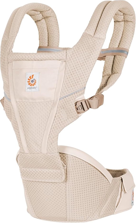 ERGOBABY Alta Hip Seat Baby Carrier, Beige.